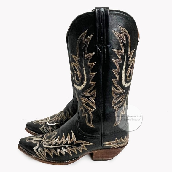 Lucchese Classics Handmade Boots Style L4552 7.5B Mayela Stitch Design - Picture 6 of 12